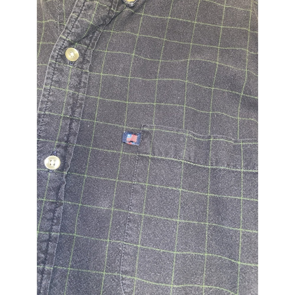 Ralph Lauren Jeans Co. Mens Large Size Blue Plaid Button Up Shirt Casual Vintage - Picture 3 of 4